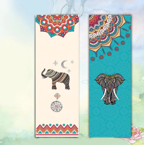 Elephant Print Yoga Mat (indian)