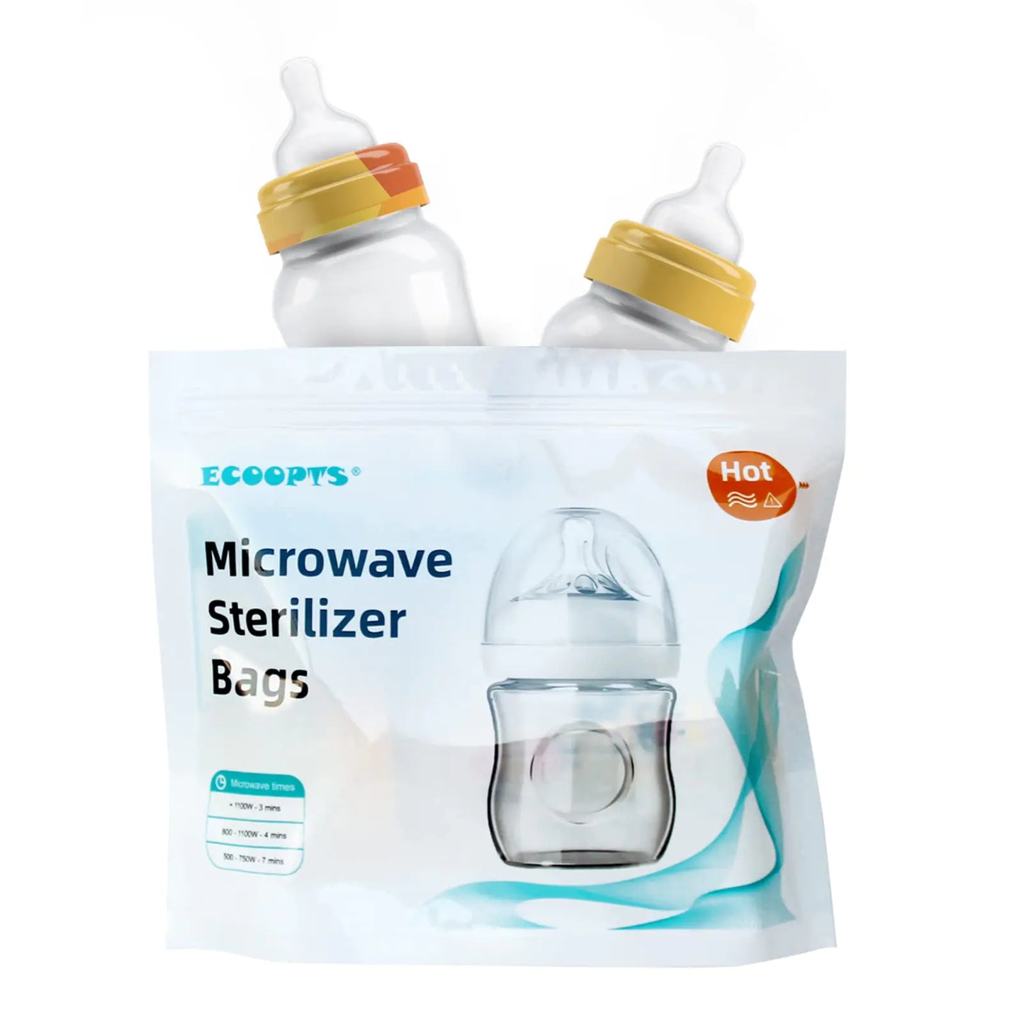 ECOOPTS 12 Count Microwave Steam Sterilizer Bags